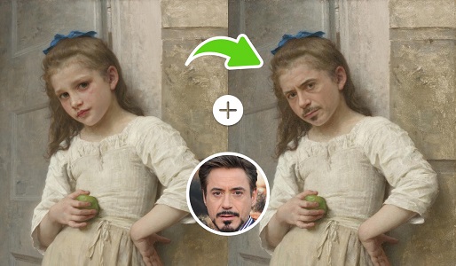 Face Swap on Painting Example